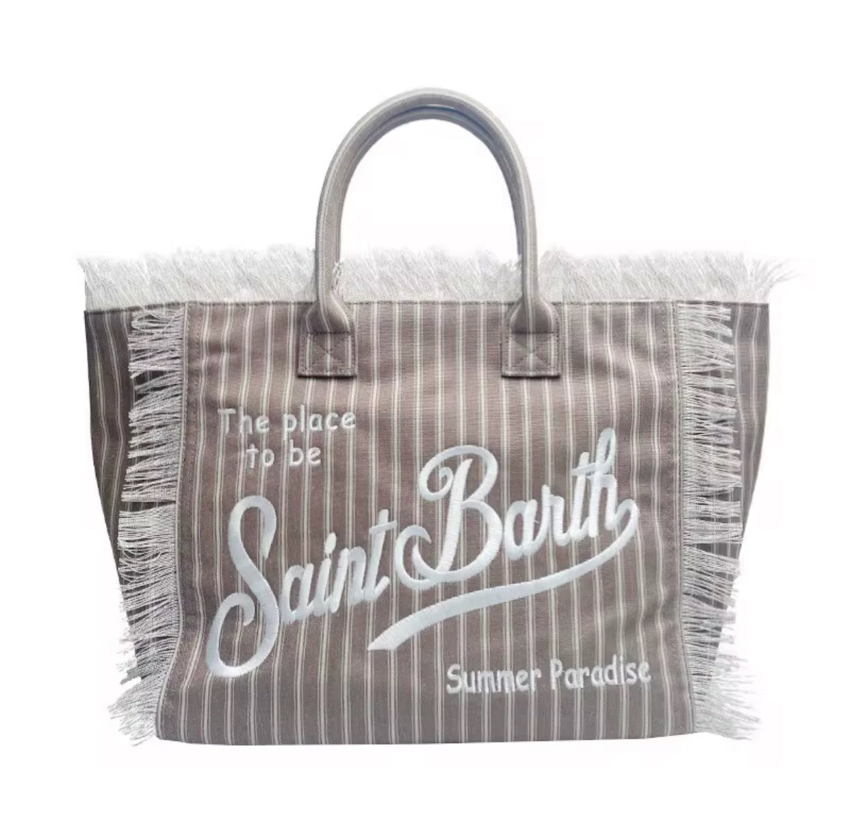 Borsa Media Righe Marroni