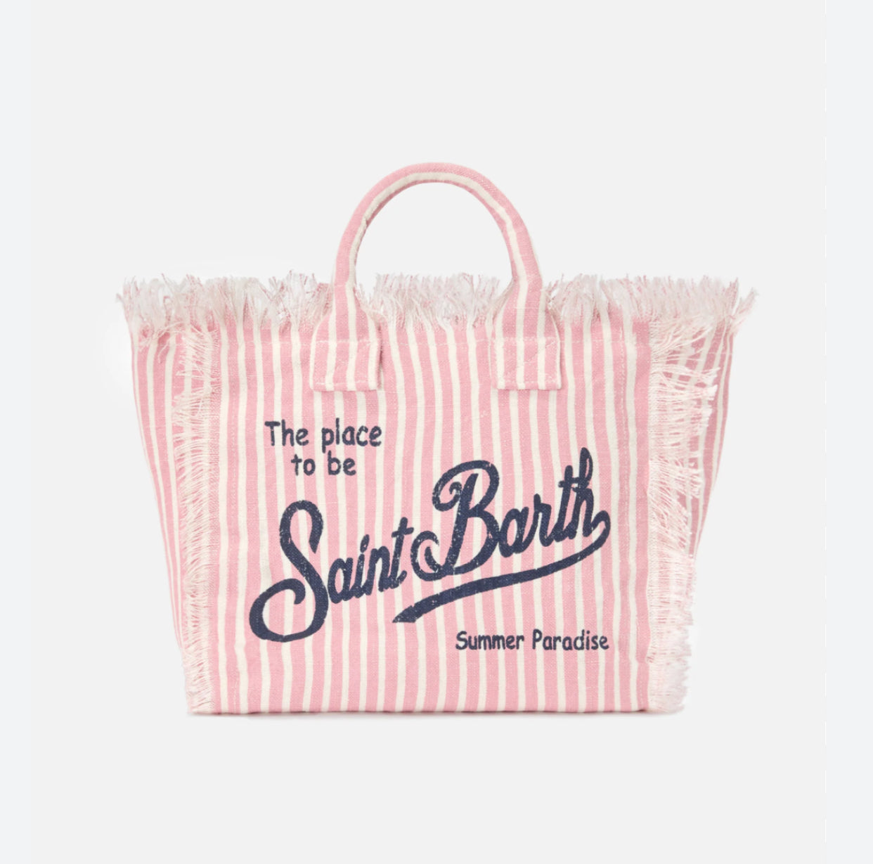 Borsa Media Righe Rosa