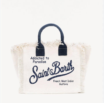 Borsa Media Bianca e Blu