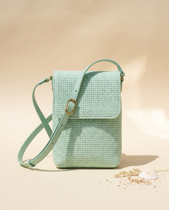 Mini Bag Menta Riviera — mini bag verde menta con tracolla