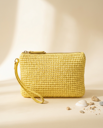 Pochette Limone Sorbetto — pochette gialla pastello Bottega dell'Estate
