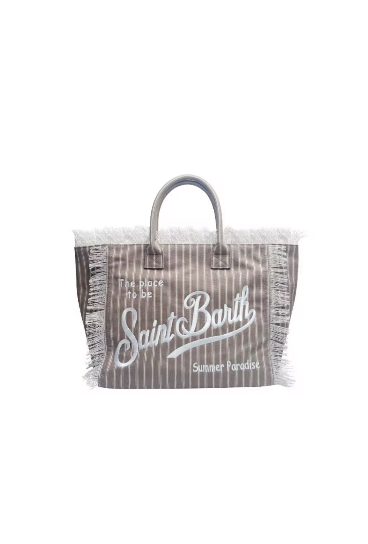 Borsa Media Righe Marroni