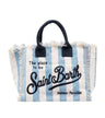 Borsa Media Righe Azzurre