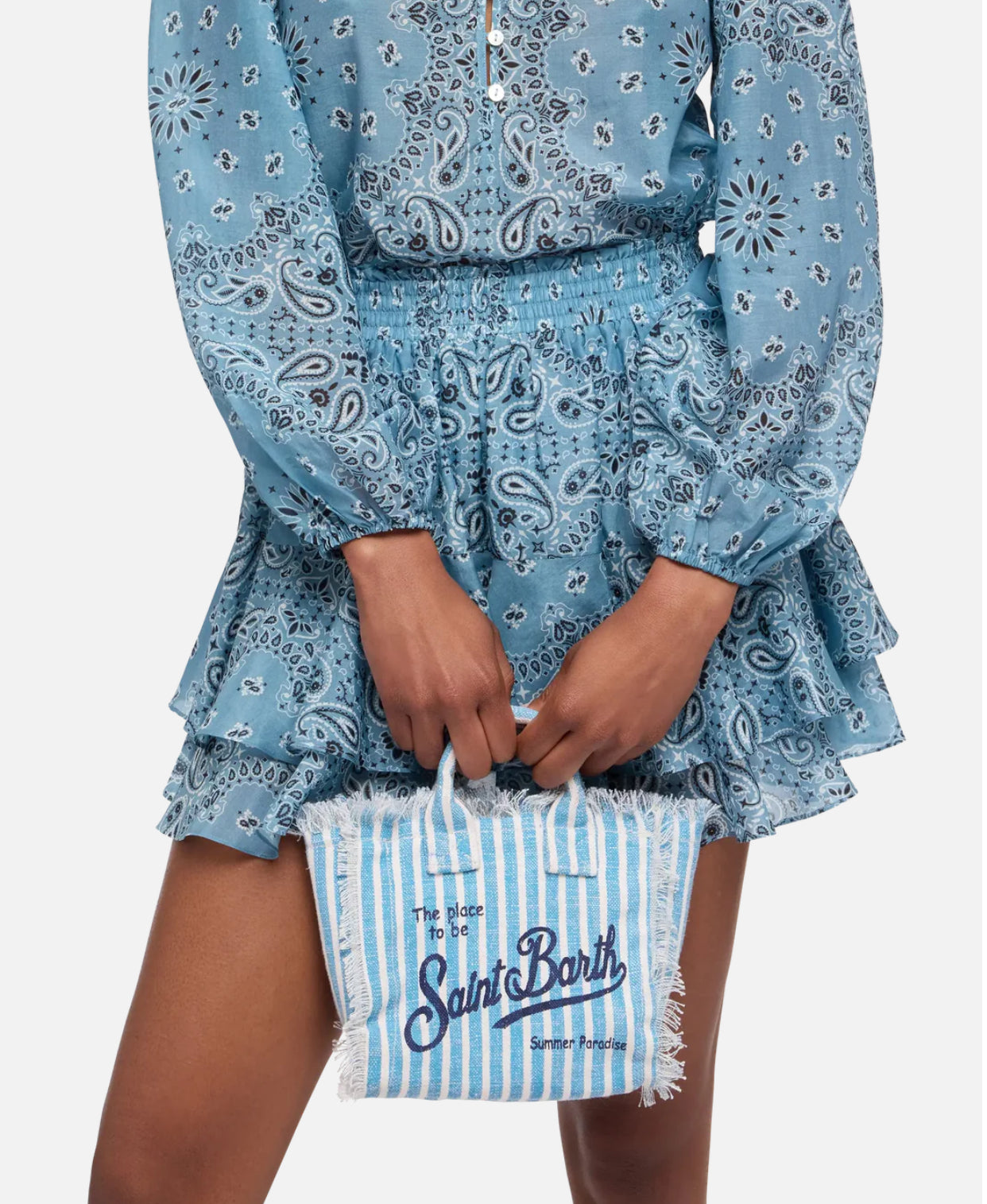 Mini Bag Righe Blu