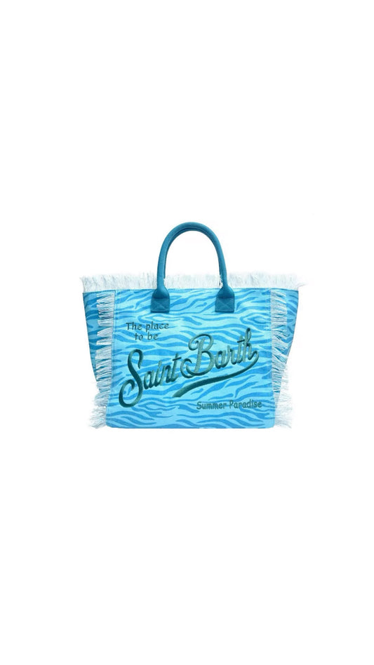Borsa Media Tigrata Azzurra
